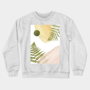 Abstract shapes and fern leaves Crewneck Sweatshirt